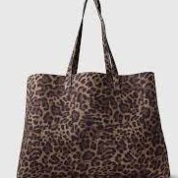 GAP Handbags - Gap Leopard Vegan Suede Tote Bag, Leopard brown, OS